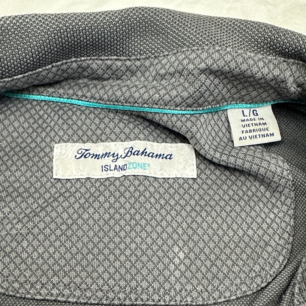 Tommy Bahama Gray Polo Shirt - Picture 2 of 4